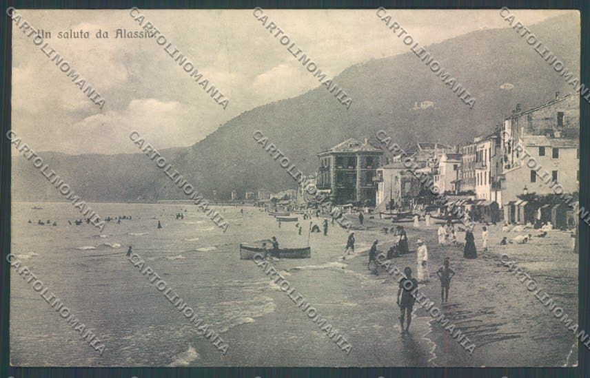 Savona Alassio Barca PIEGHINA cartolina ZQ1085 – fronte