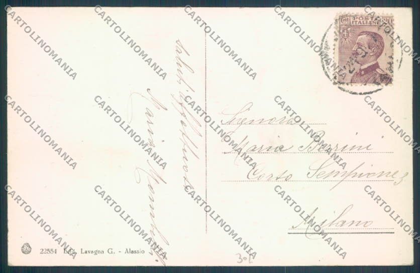 Savona Alassio Stazione cartolina ZQ1108 – retro