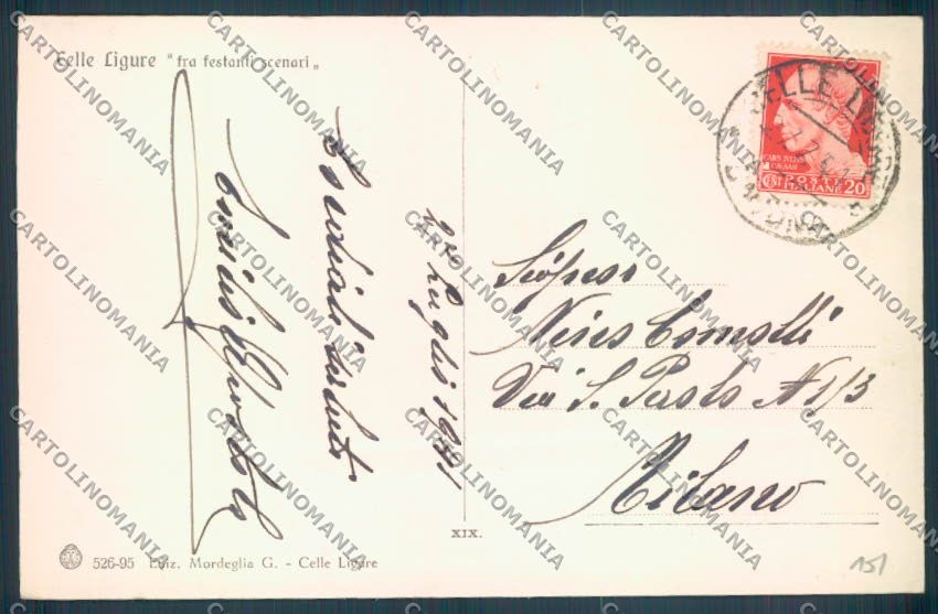 Savona Celle Ligure cartolina ZQ1171 – retro