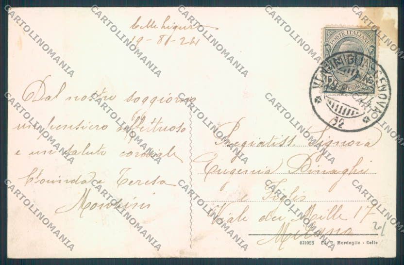 Savona Celle Ligure Barca cartolina ZQ1230 – retro