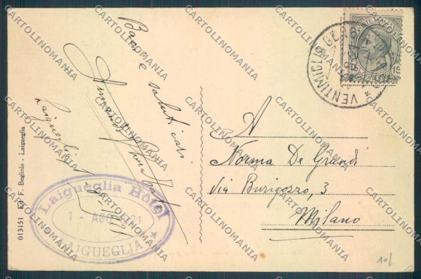 Savona Laigueglia cartolina ZQ1300 – retro