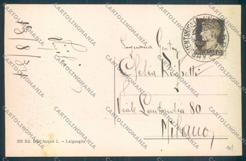 Savona Laigueglia cartolina ZQ1323 – retro