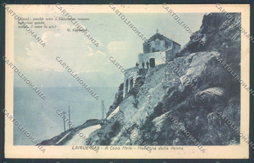 Savona Laigueglia Capo Mele Carducci cartolina ZQ1326 – fronte