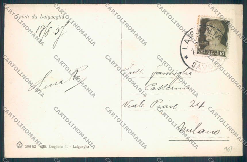 Savona Laigueglia cartolina ZQ1328 – retro