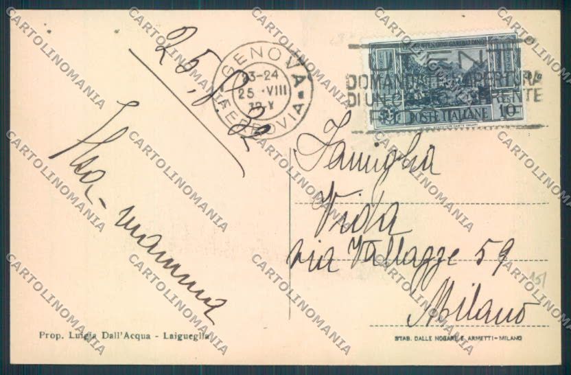 Savona Laigueglia cartolina ZQ1330 – retro