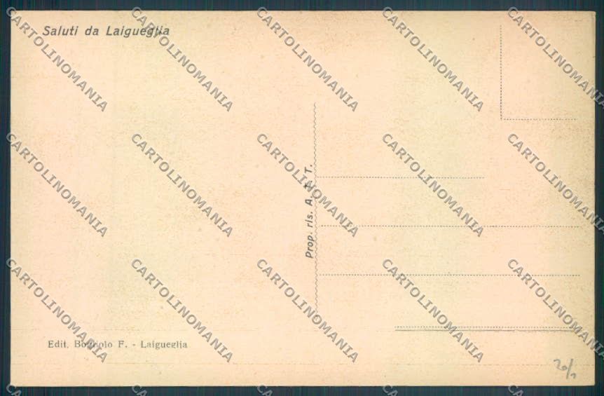 Savona Laigueglia Barca cartolina ZQ1349 – retro