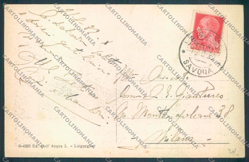 Savona Laigueglia Barca cartolina ZQ1360 – retro