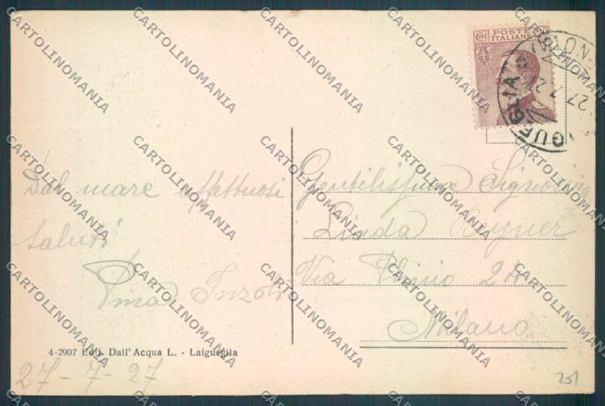 Savona Laigueglia Barca cartolina ZQ1376 – retro