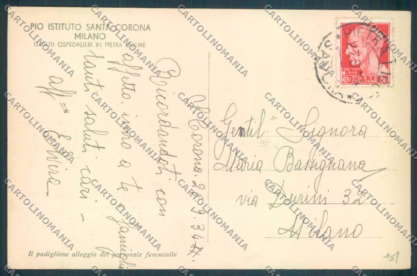 Savona Pietra Ligure Ospedale Foto cartolina ZQ1398 – retro