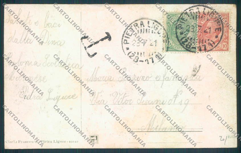 Savona Pietra Ligure Barca cartolina ZQ1402 – retro