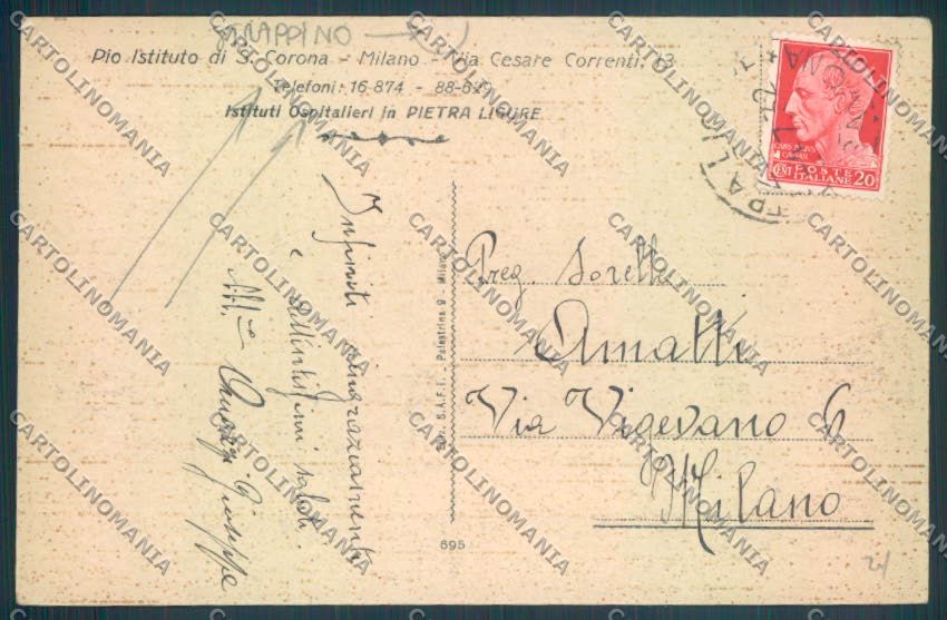 Savona Pietra Ligure STRAPPINO cartolina ZQ1410 – retro