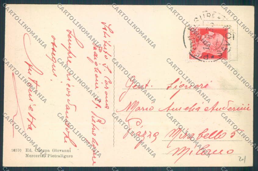 Savona Pietra Ligure cartolina ZQ1416 – retro