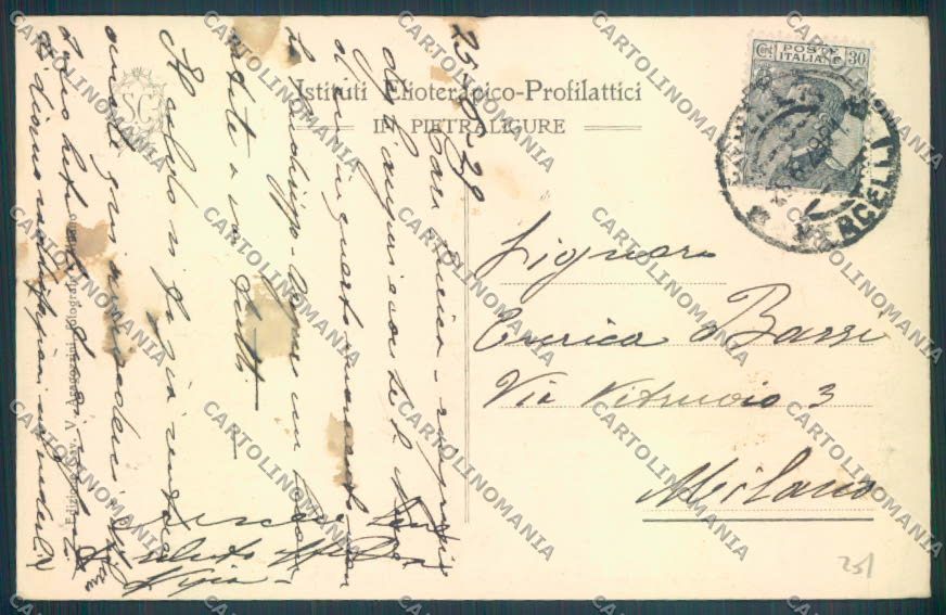 Savona Pietra Ligure Ospedale cartolina ZQ1427 – retro
