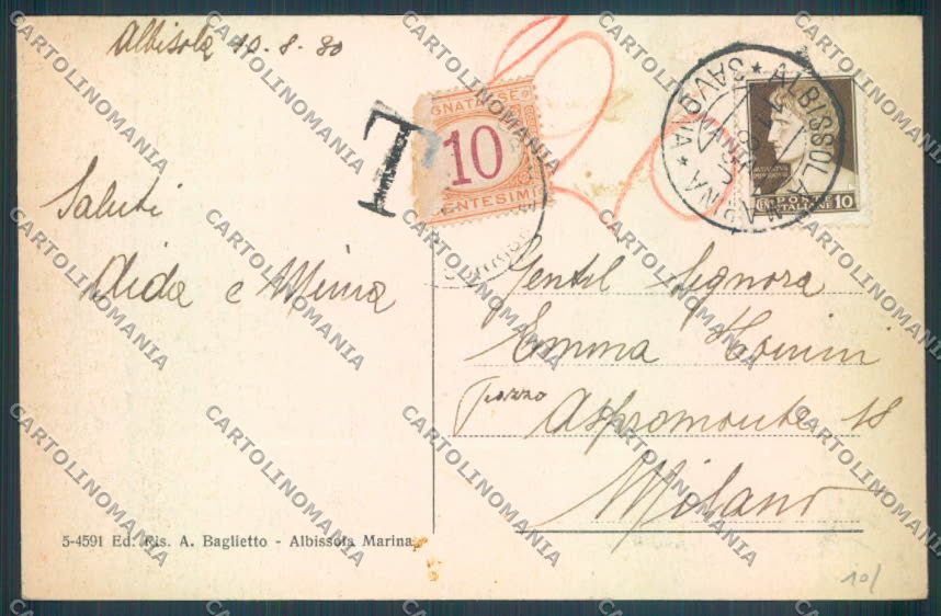 Savona Albissola Marina cartolina ZQ1431 – retro