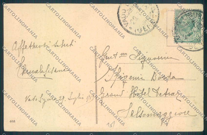 Savona Vado Ligure PIEGHINE cartolina ZQ1455 – retro
