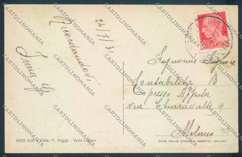 Savona Vado Ligure cartolina ZQ1456 – retro