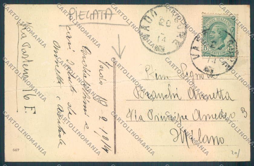 Savona Vado Ligure PIEGATA cartolina ZQ1464 – retro