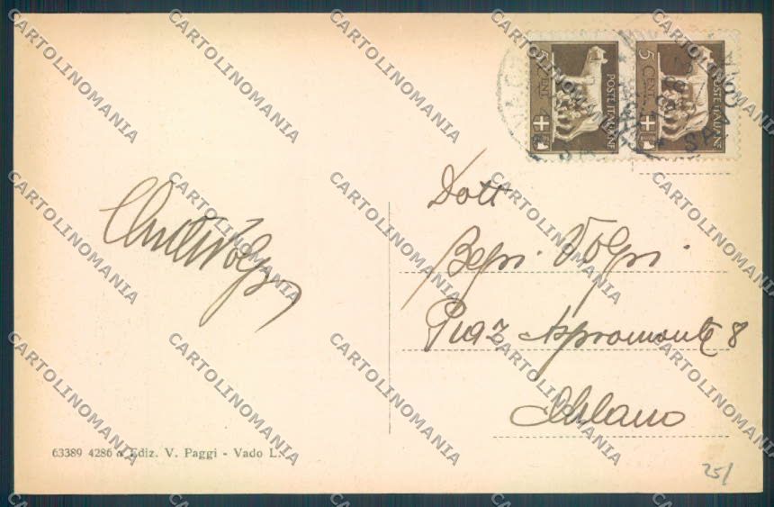 Savona Vado Ligure Barca cartolina ZQ1470 – retro