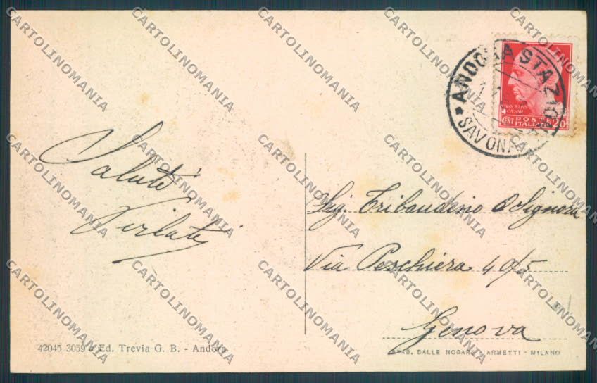 Savona Andora cartolina ZQ1475 – retro