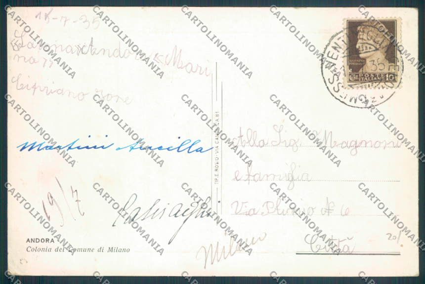 Savona Andora cartolina ZQ1482 – retro
