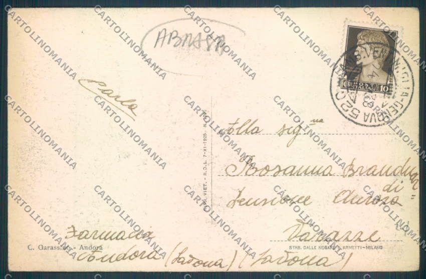 Savona Andora Stazione ABRASA cartolina ZQ1483 – retro