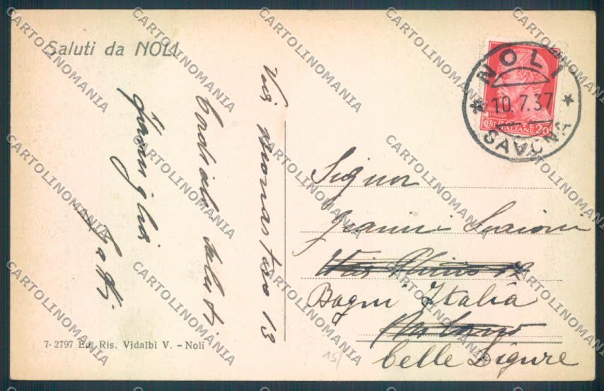 Savona Noli cartolina ZQ1494 – retro