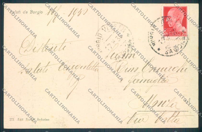 Savona Borgio Verezzi cartolina ZQ1544 – retro
