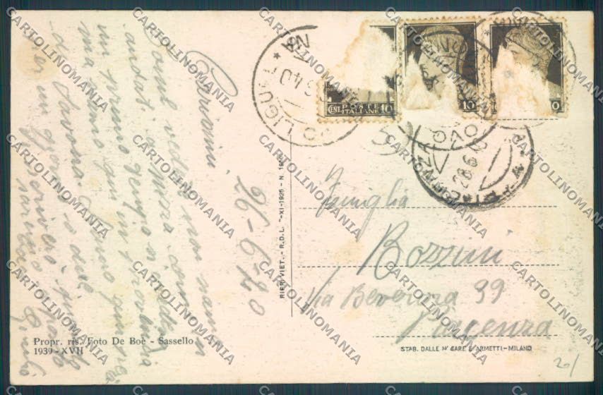 Savona Pontinvrea Giovo Ligure cartolina ZQ1605 – retro