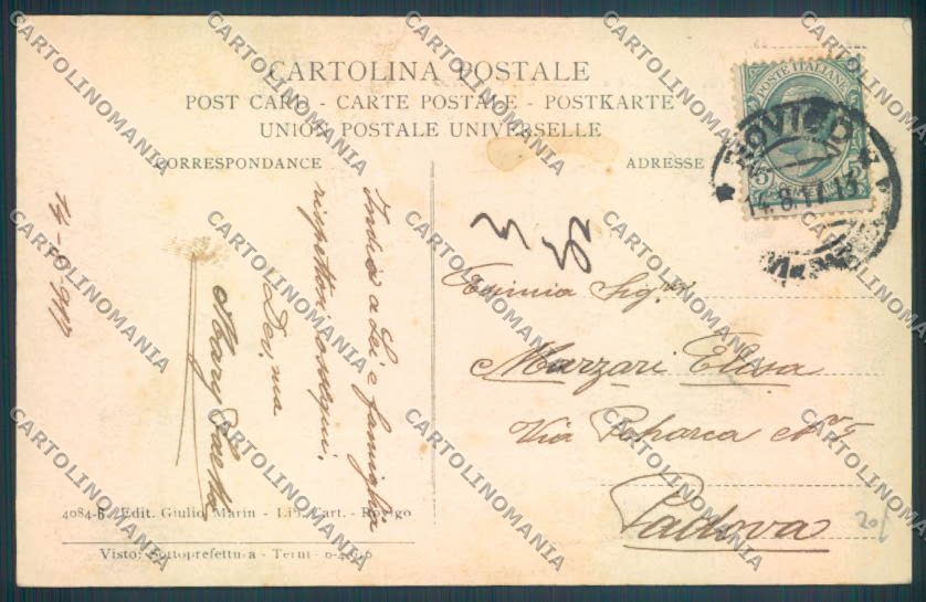 Rovigo Città PIEGHINA cartolina ZQ1706 – retro