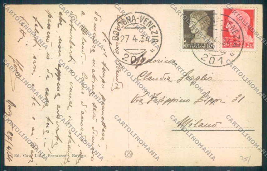 Rovigo Città Edicola cartolina ZQ1731 – retro