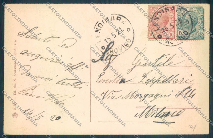 Rovigo Lendinara cartolina ZQ1737 – retro