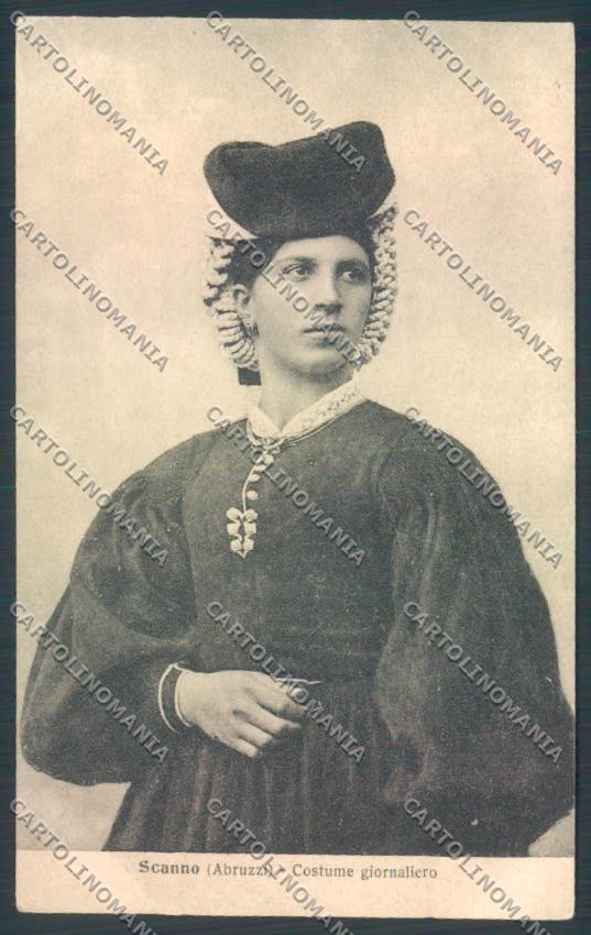 L'Aquila Scanno Costume Abruzzese cartolina ZQ1813 – fronte