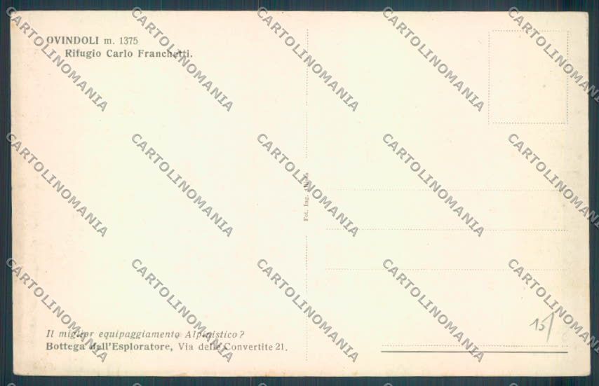 L'Aquila Ovindoli Rifugio cartolina ZQ1821 – retro