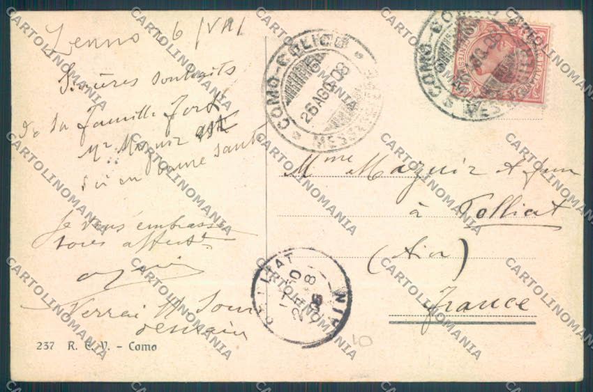 Como Ossuccio Madonna Soccorso cartolina ZQ1870 – retro