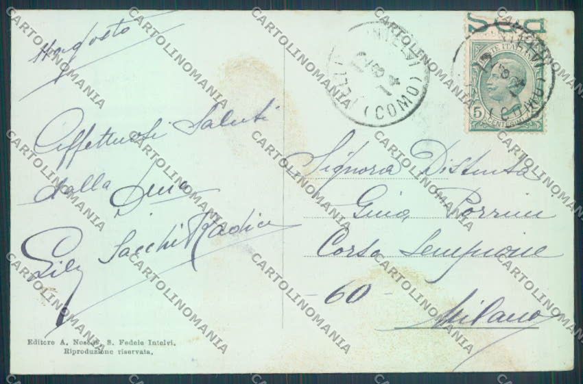 Como Pellio Intelvi cartolina ZQ1882 – retro