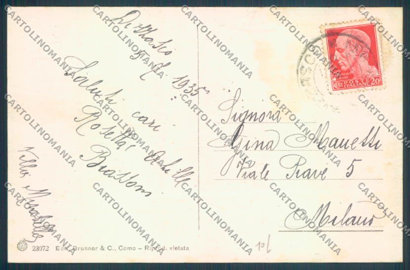 Como Cerano d'Intelvi Giuslino cartolina ZQ1895 – retro