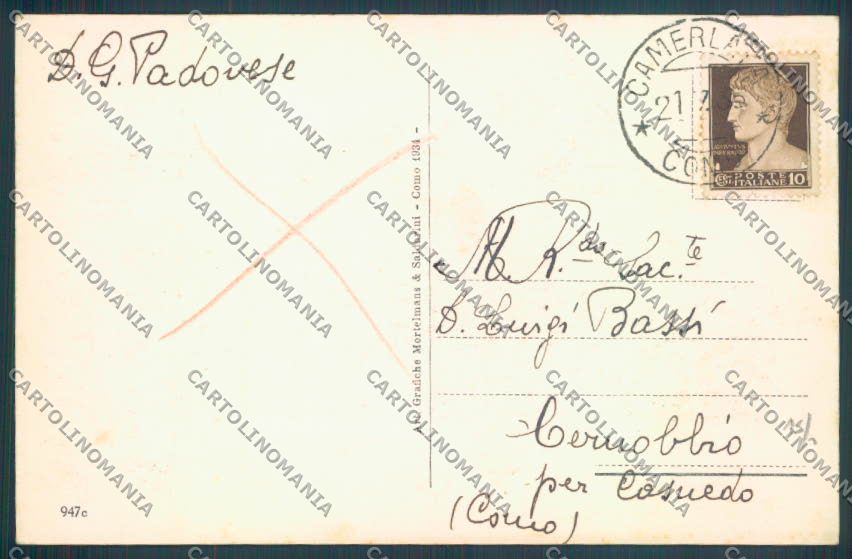 Como Breccia cartolina ZQ1936 – retro