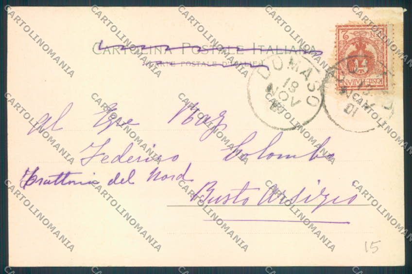 Como Menaggio Battello Barca cartolina ZQ1940 – retro