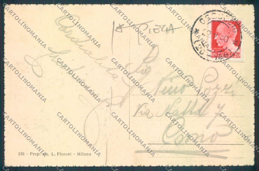 Como Ossuccio PIEGA cartolina ZQ1968 – retro
