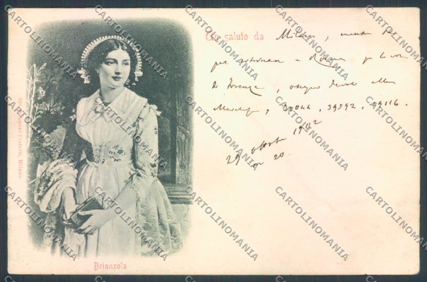 Como Costume Brianzolo cartolina ZQ1971 – fronte