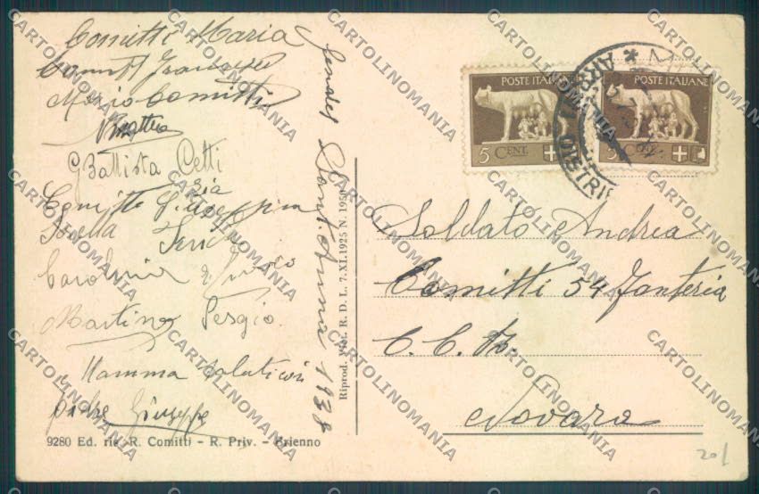 Como Brienno cartolina ZQ2022 – retro