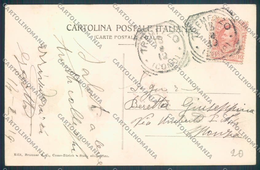 Como Griante Cadenabbia Battello cartolina ZQ2025 – retro
