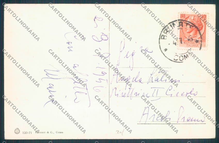 Como Brunate Pecora cartolina ZQ2026 – retro