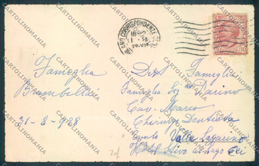 Como Monte Olimpino Castel Carnasino cartolina ZQ2028 – retro
