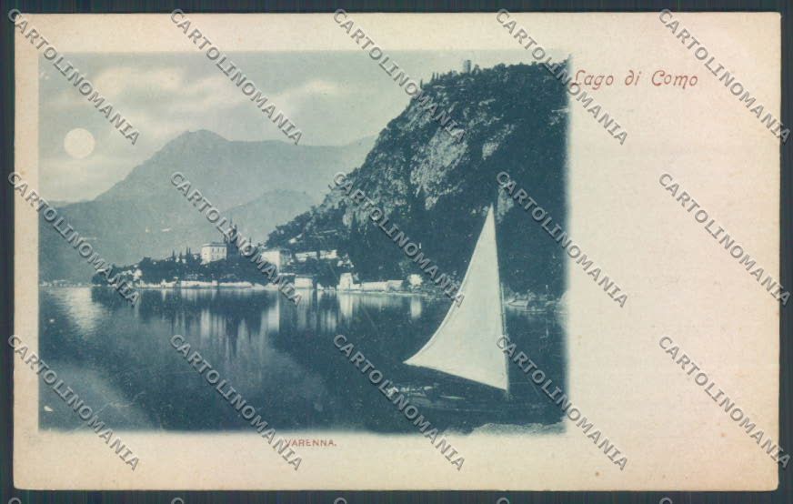 Como Varenna Barca cartolina ZQ2036 – fronte