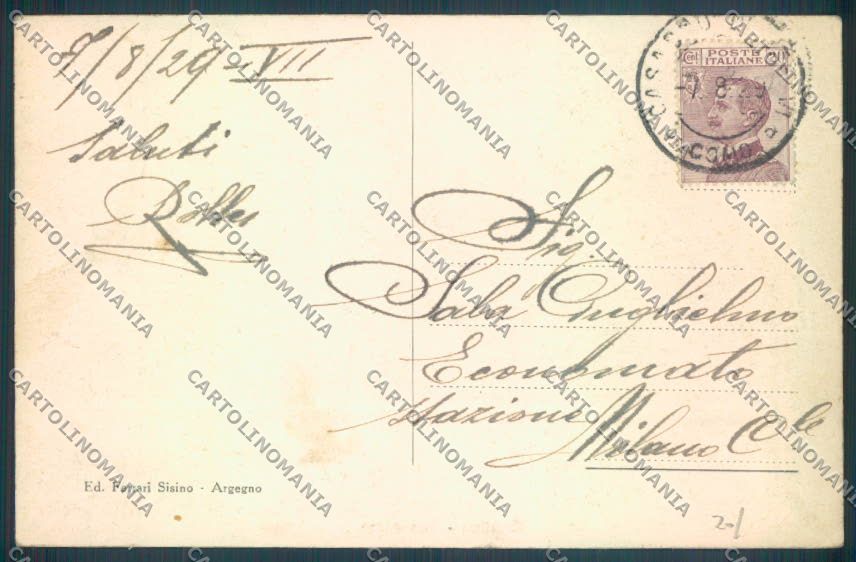 Como Cerano d'Intelvi Giuslino cartolina ZQ2059 – retro