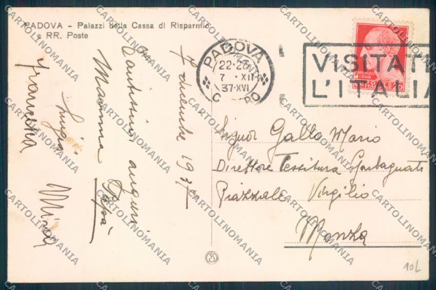 Padova Città Poste cartolina ZQ2104 – retro