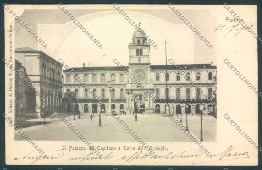 Padova Città Orologio PIEGHINA cartolina ZQ2138 – fronte