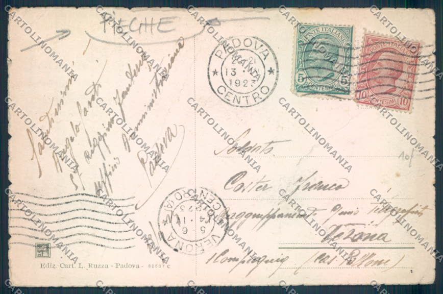Padova Città PIEGHE cartolina ZQ2164 – retro