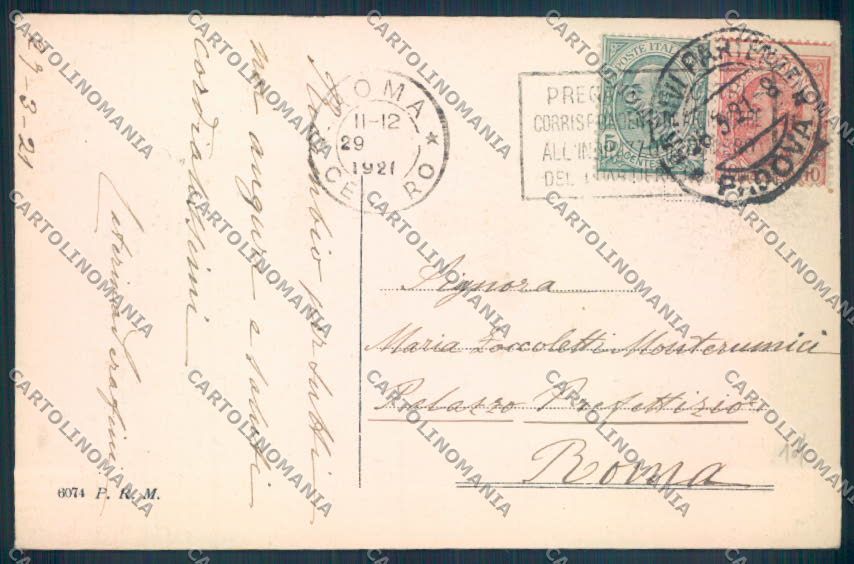 Padova Città cartolina ZQ2177 – retro
